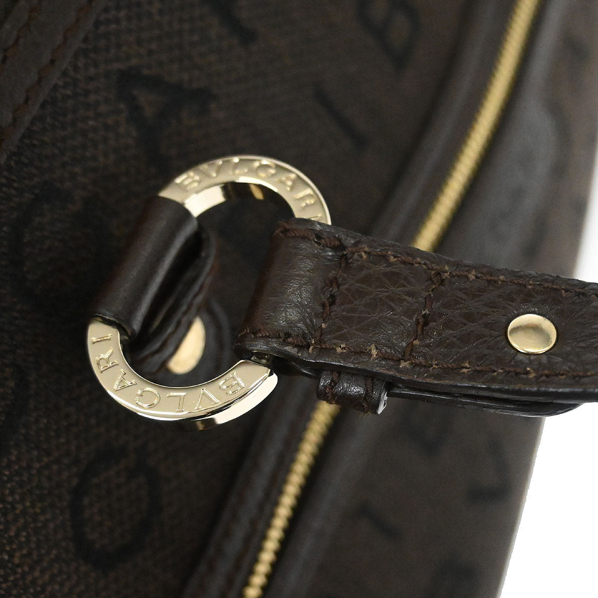 Bvlgari Brown Logomania Duffle Handbag