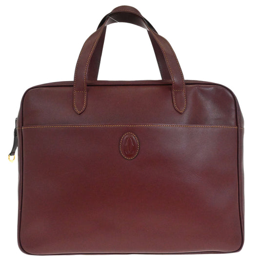 must de Cartier Bordeaux Briefcase Handbag