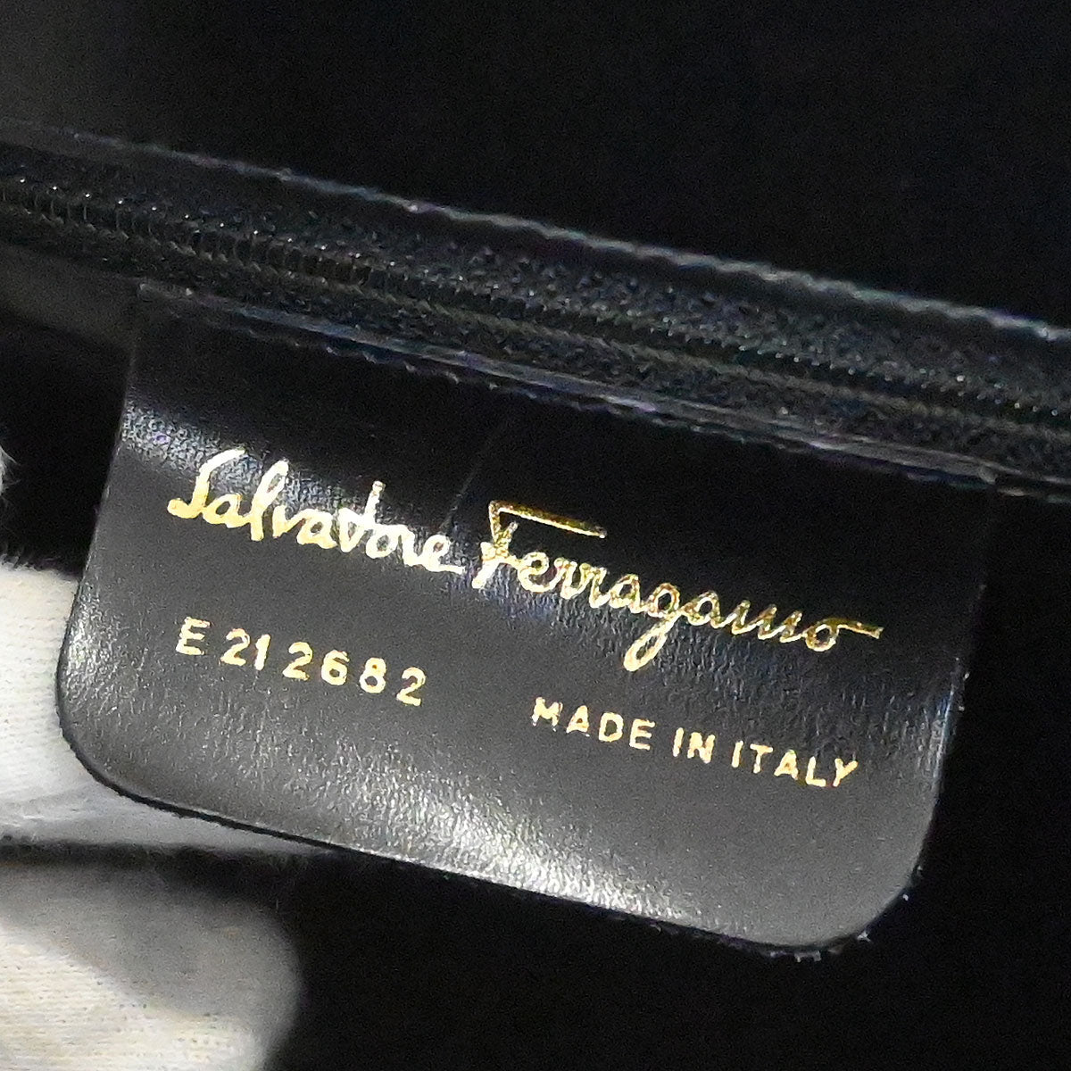 Salvatore Ferragamo Black Gancini Shoulder Bag