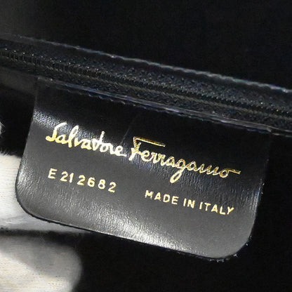 Salvatore Ferragamo Black Gancini Shoulder Bag