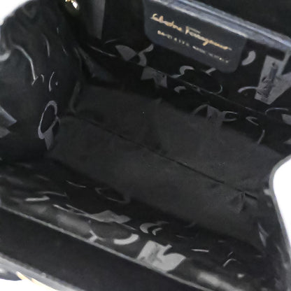 Salvatore Ferragamo Black Vara Bow 2way Shoulder Handbag