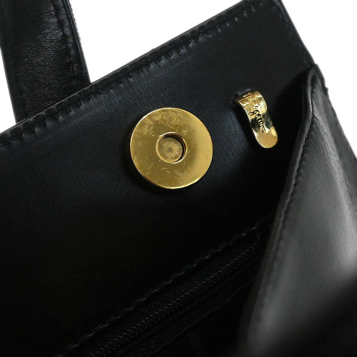 Salvatore Ferragamo Black Vara Bow 2way Shoulder Handbag