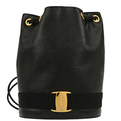 Salvatore Ferragamo Black Backpack