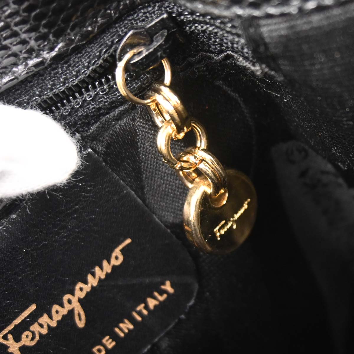 Salvatore Ferragamo Black Backpack