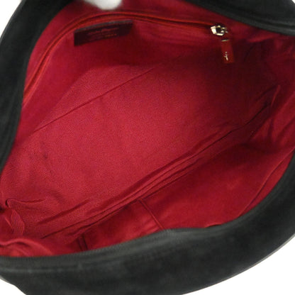 Salvatore Ferragamo Black Suede Gancini Handbag