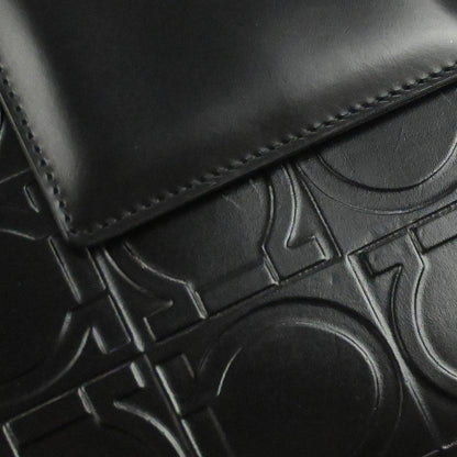Salvatore Ferragamo Black Leather Gancini Handbag