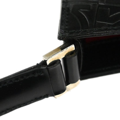 Salvatore Ferragamo Black Leather Gancini Handbag