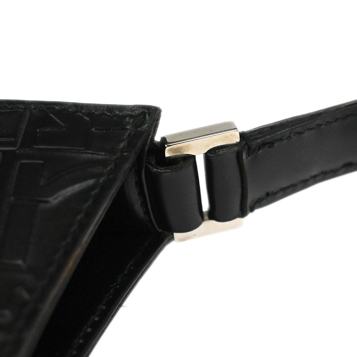 Salvatore Ferragamo Black Leather Gancini Handbag