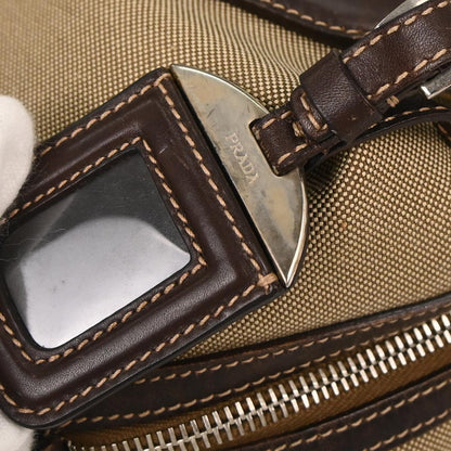 Prada Brown Canvas Handbag
