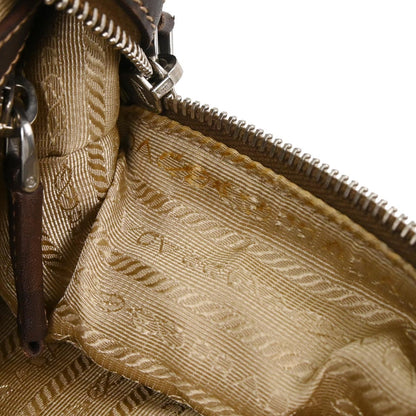 Prada Brown Canvas Handbag