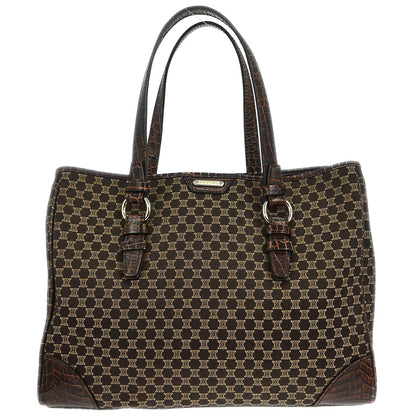 Celine * Brown Macadam Tote Handbag
