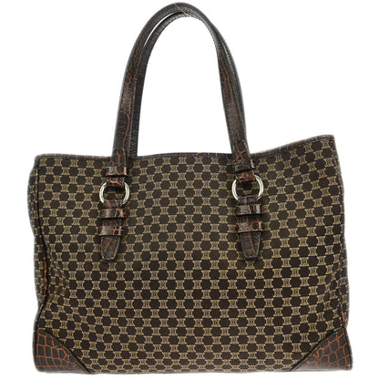 Celine * Brown Macadam Tote Handbag