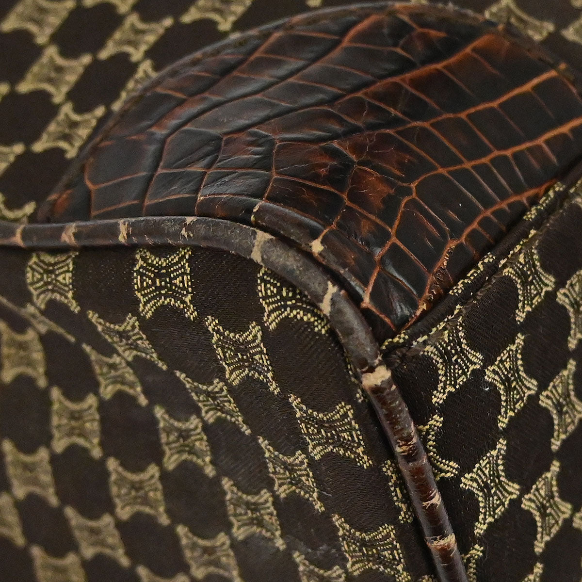 Celine * Brown Macadam Tote Handbag