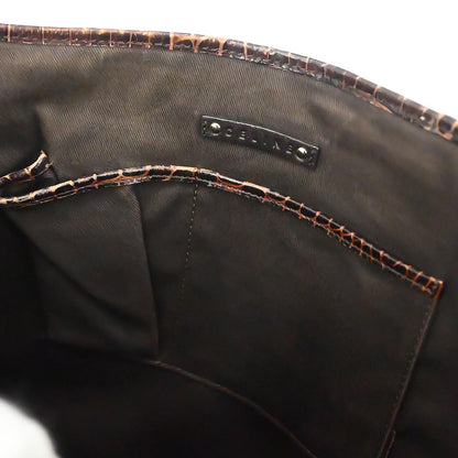 Celine * Brown Macadam Tote Handbag