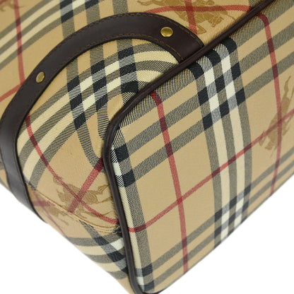 Burberry Beige Brown Nova Check Shoulder Tote Bag