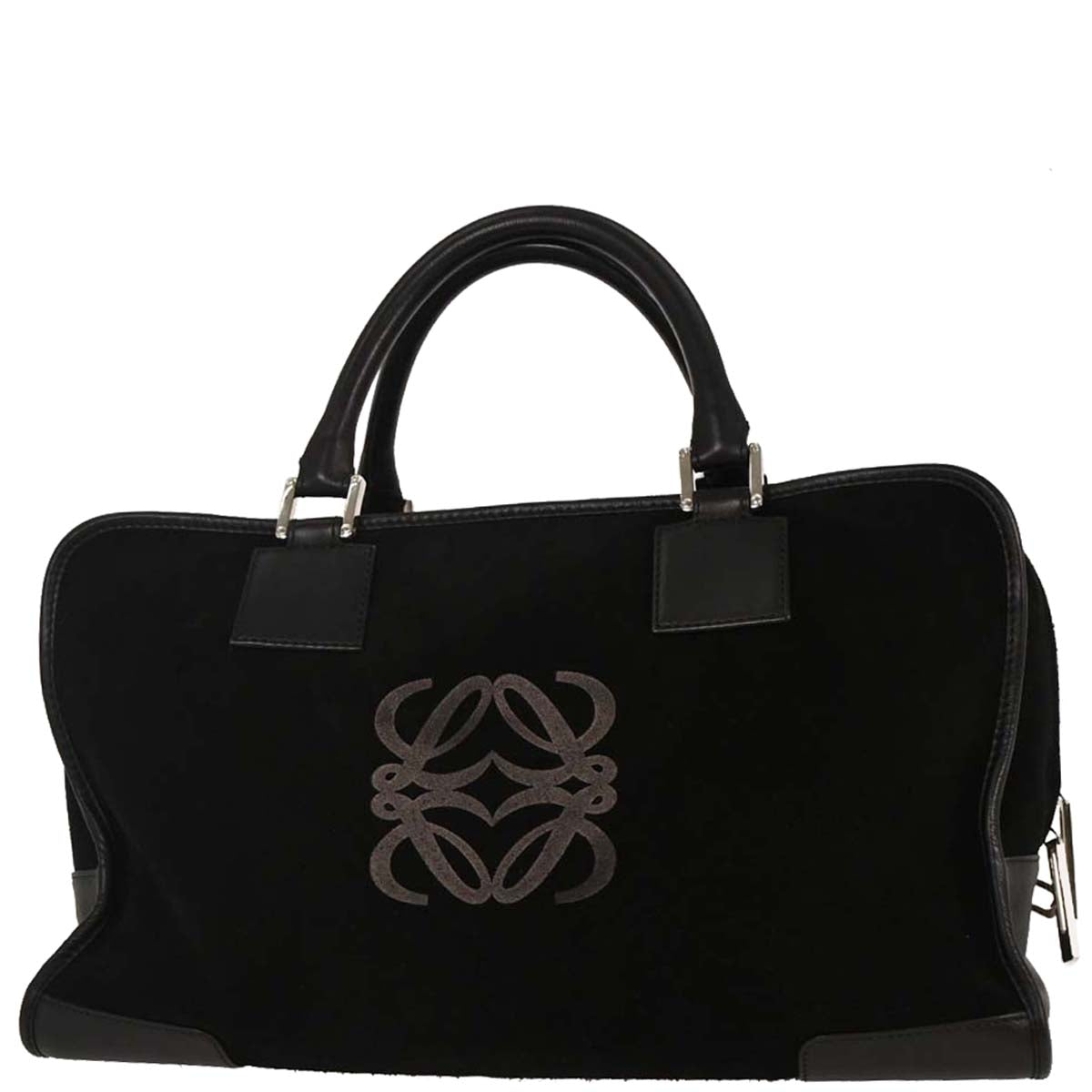 Loewe Black Suede Amazona 36 Handbag