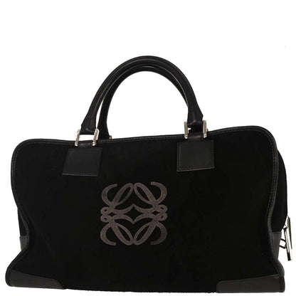 Loewe Black Suede Amazona 36 Handbag