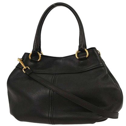 Prada Black Leather 2way Handbag