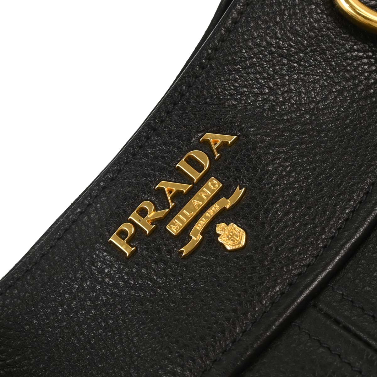 Prada Black Leather 2way Handbag