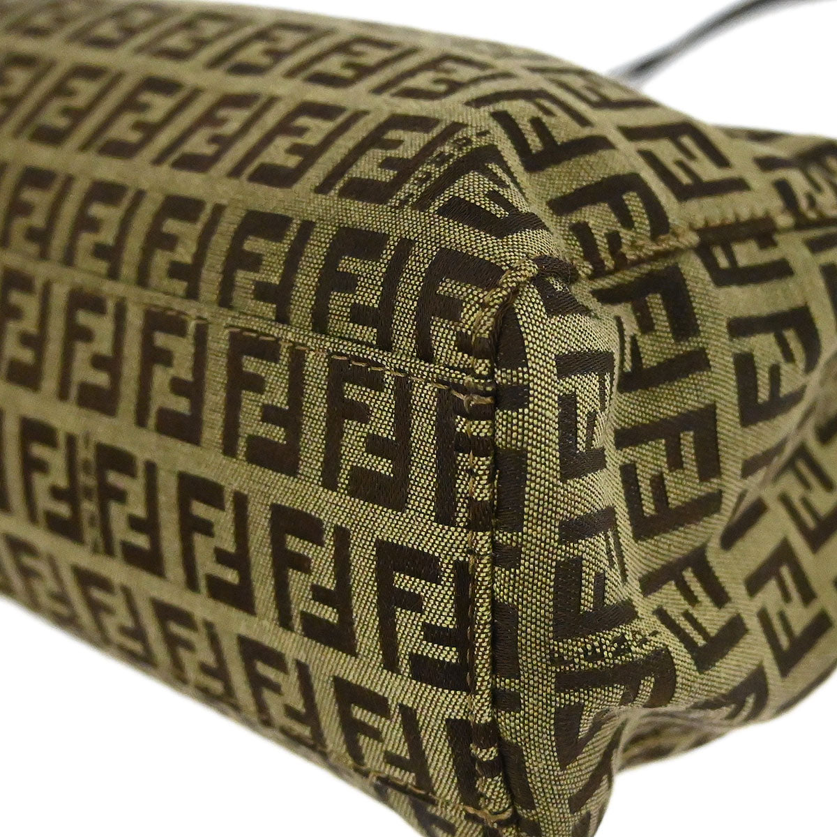Fendi Brown Canvas Zucchino Tote Handbag