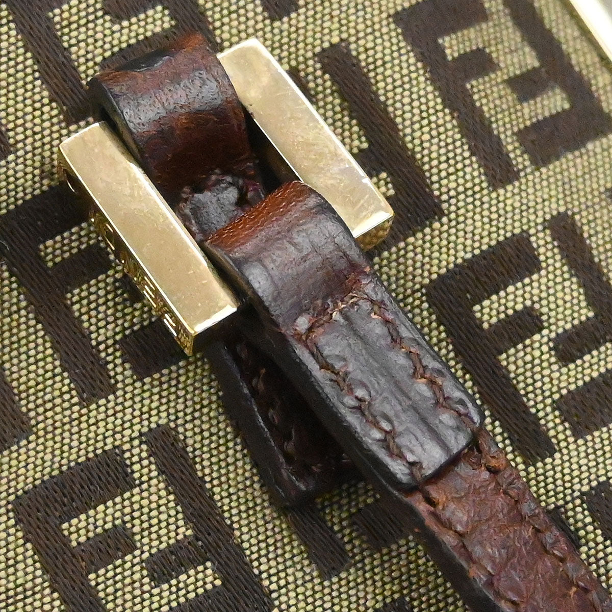 Fendi Brown Canvas Zucchino Tote Handbag