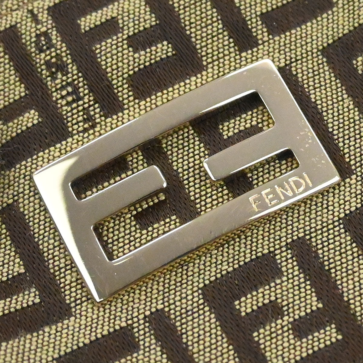 Fendi Brown Canvas Zucchino Tote Handbag