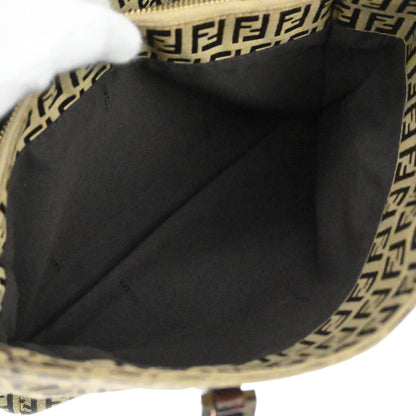 Fendi Brown Canvas Zucchino Tote Handbag