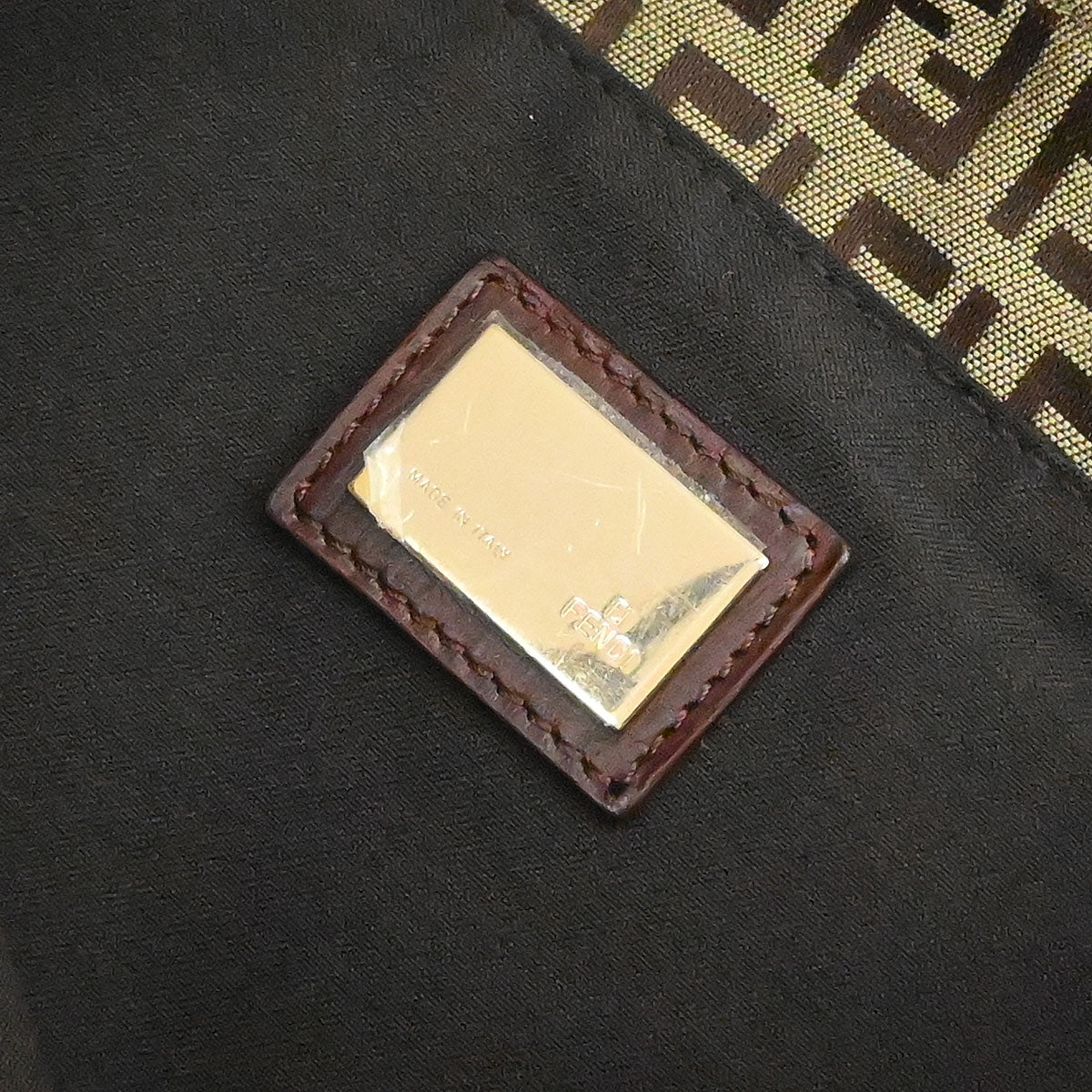 Fendi Brown Canvas Zucchino Tote Handbag