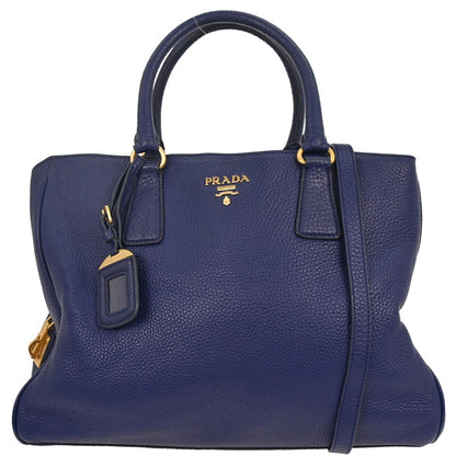 Prada * Blue Leather Tote Handbag