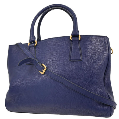 Prada * Blue Leather Tote Handbag