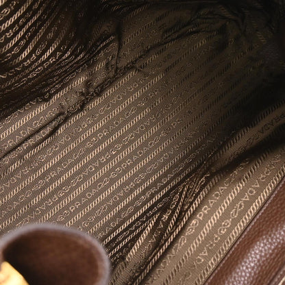 Prada Brown Leather Tote Handbag