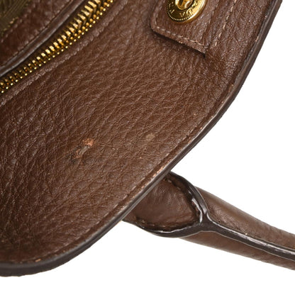 Prada Brown Leather Tote Handbag