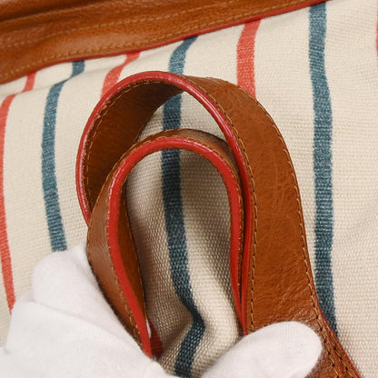 Chloe White Canvas Paraty Tote Handbag