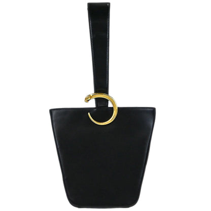 Cartier Black Leather Panthere Handbag
