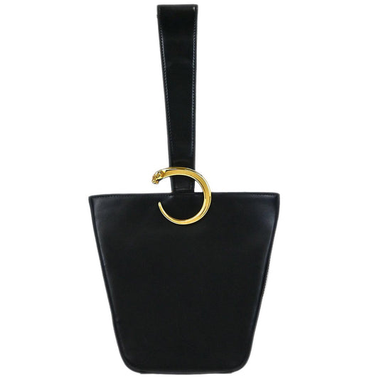 Cartier Black Leather Panthere Handbag