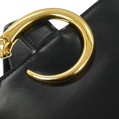 Cartier Black Leather Panthere Handbag