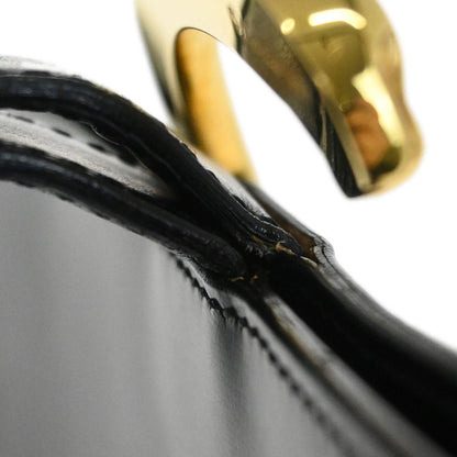 Cartier Black Leather Panthere Handbag