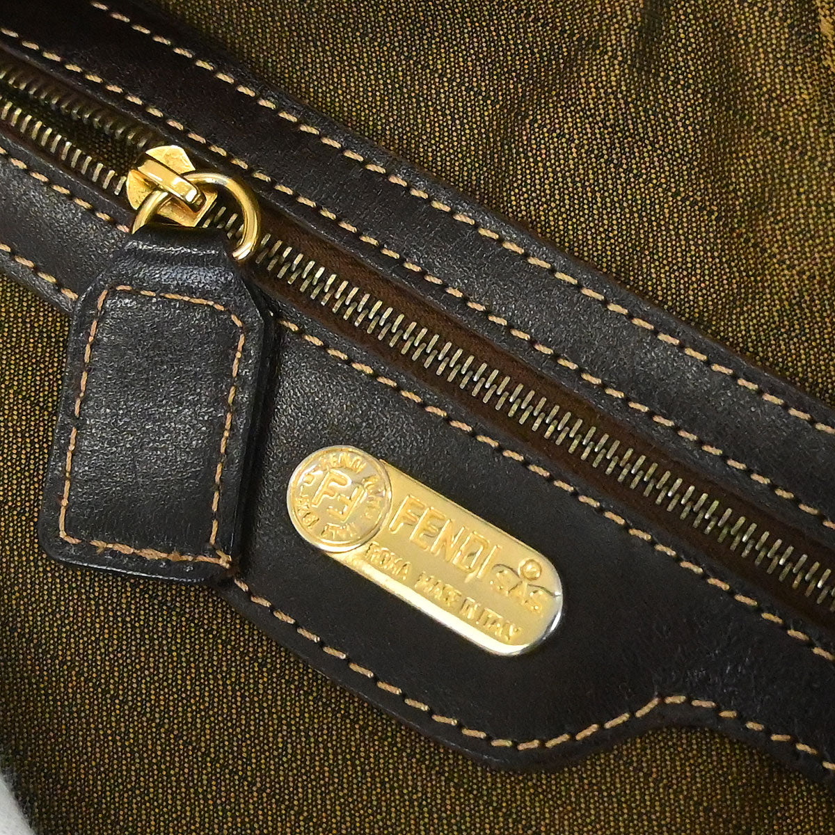 Fendi Brown Zucca Shoulder Bag