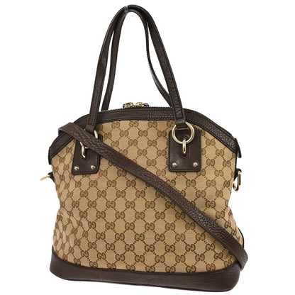 Gucci Beige Canvas GG 2way Shoulder Handbag