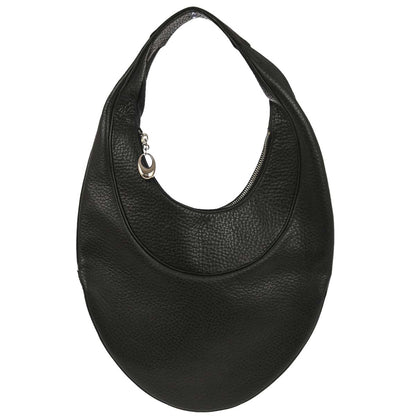 Bvlgari Black Leather Hobo Handbag