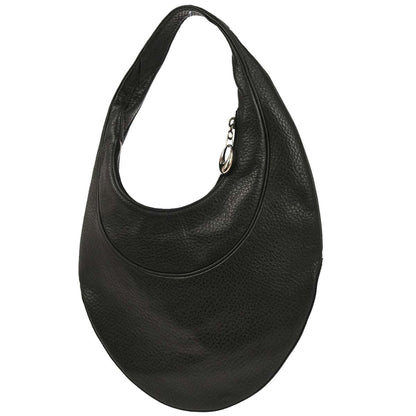 Bvlgari Black Leather Hobo Handbag