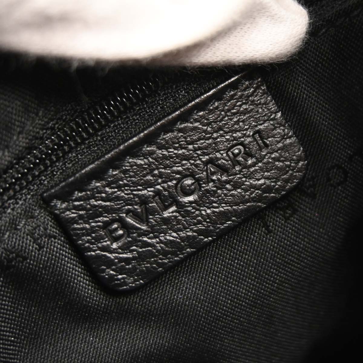 Bvlgari Black Leather Hobo Handbag