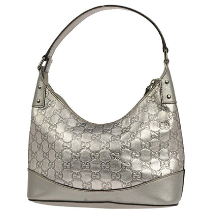Gucci Silver Guccissima Leather Handbag