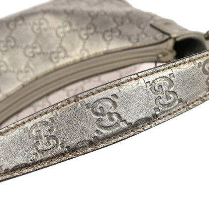 Gucci Silver Guccissima Leather Handbag