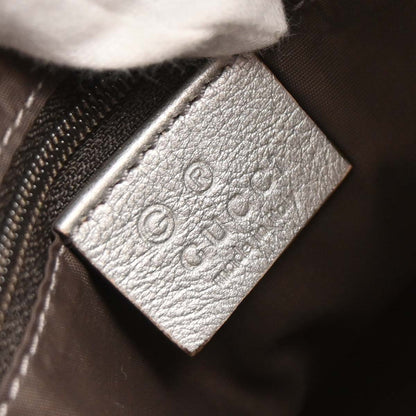 Gucci Silver Guccissima Leather Handbag