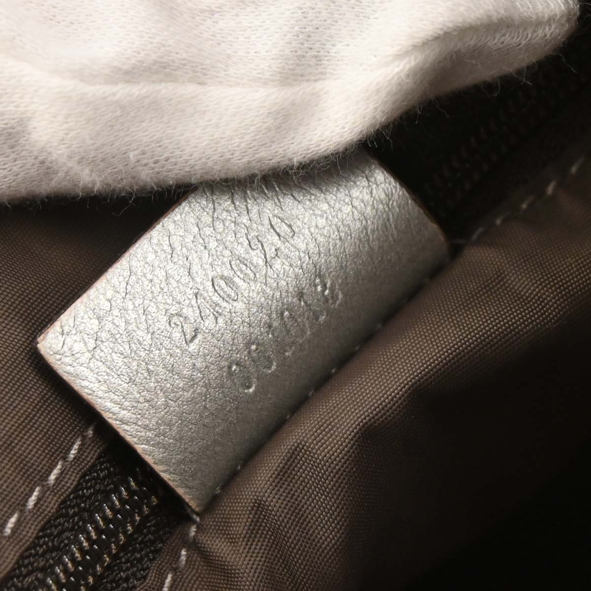 Gucci Silver Guccissima Leather Handbag