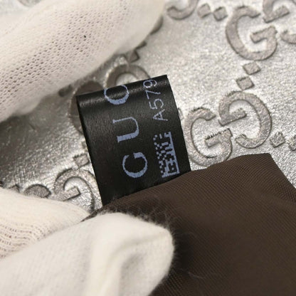 Gucci Silver Guccissima Leather Handbag