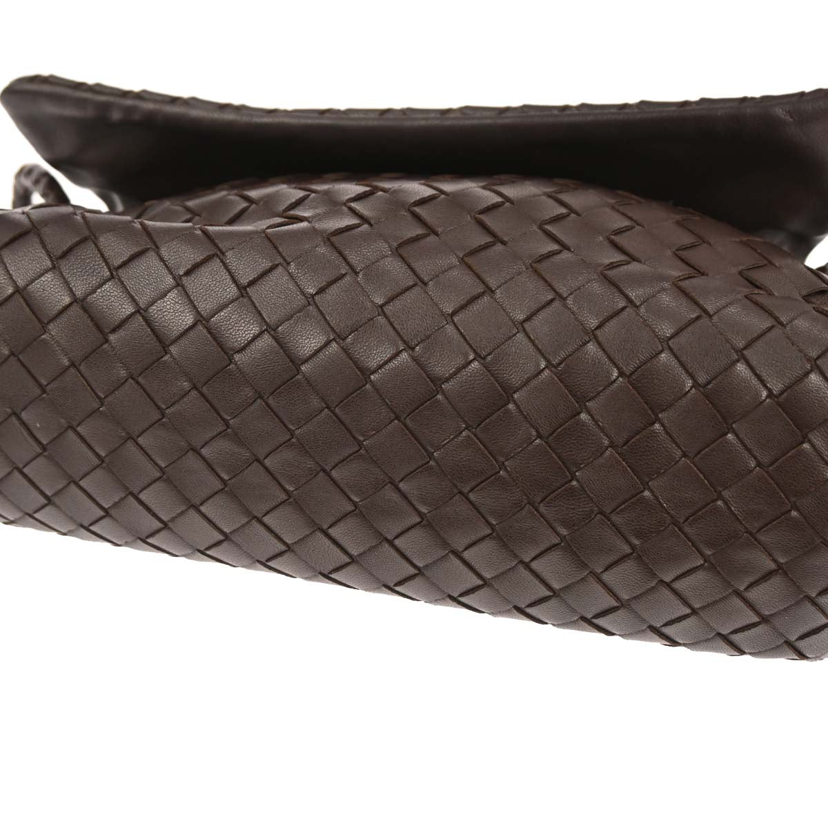 Bottega Veneta Brown Lambskin Intrecciato Handbag