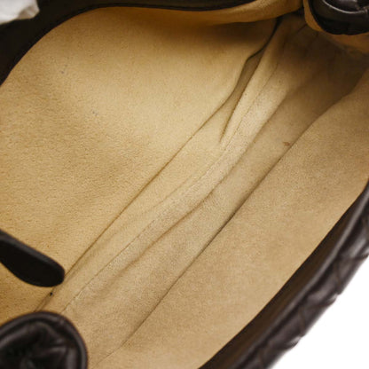 Bottega Veneta Brown Lambskin Intrecciato Handbag