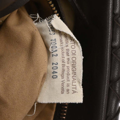 Bottega Veneta Brown Lambskin Intrecciato Handbag